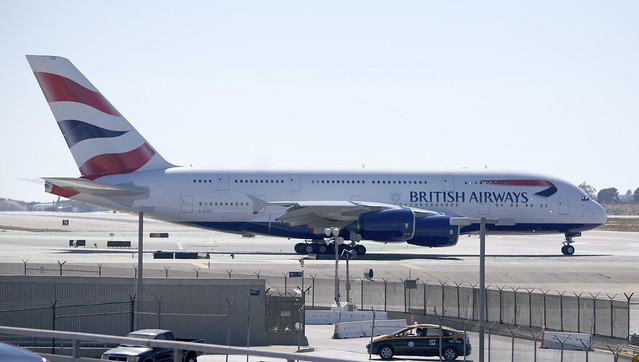 British Airways Airbus A-380 G-XLEE departing LAX  ba_DSC_1153