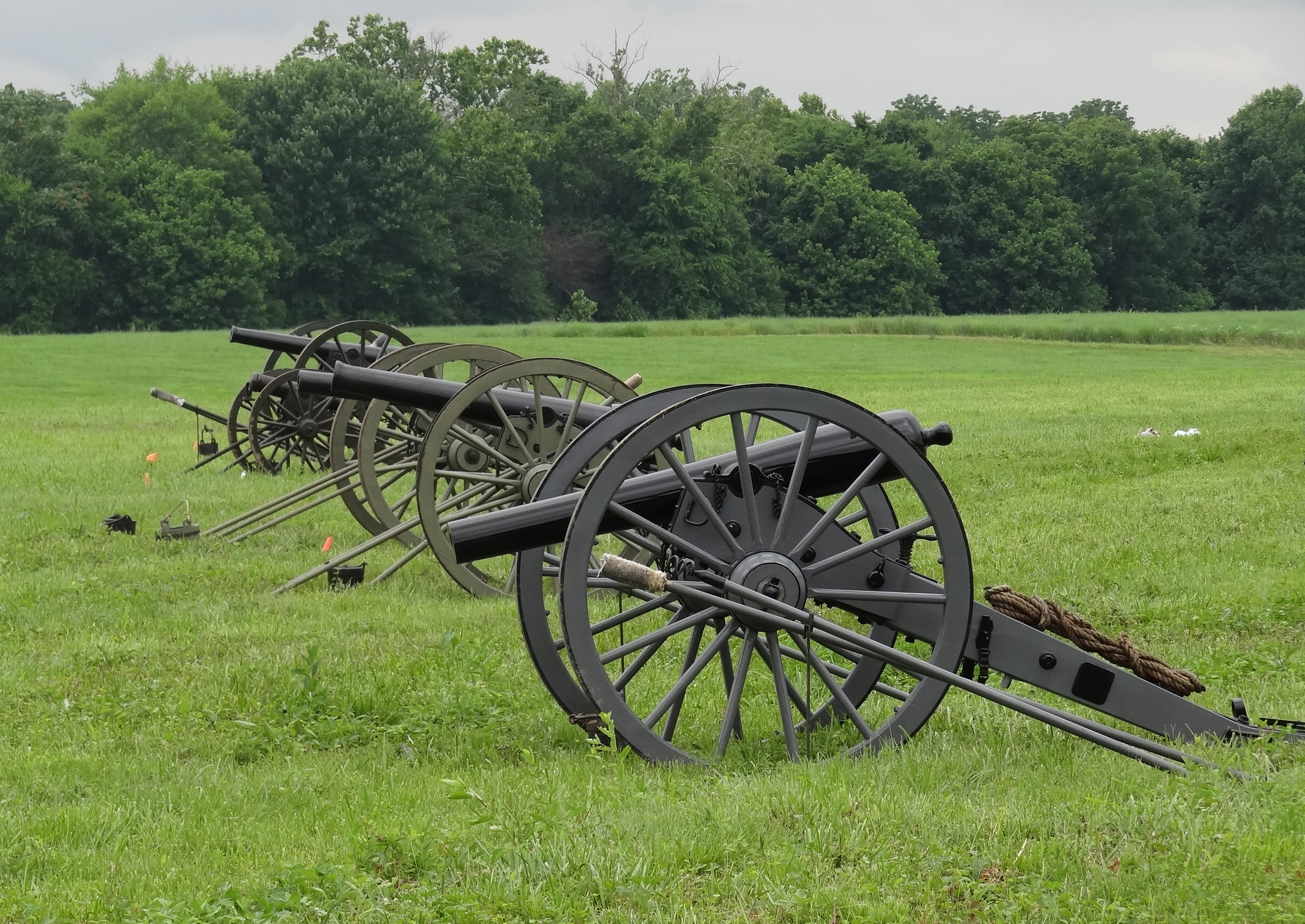 Cannons at Staunton River Battlefield during commemorative event