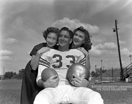 Baylor Bear Football QB, Adrian Burk and friends, c.1949