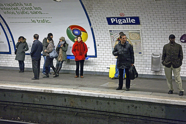 Pigalle, Paris Metro, January 2011