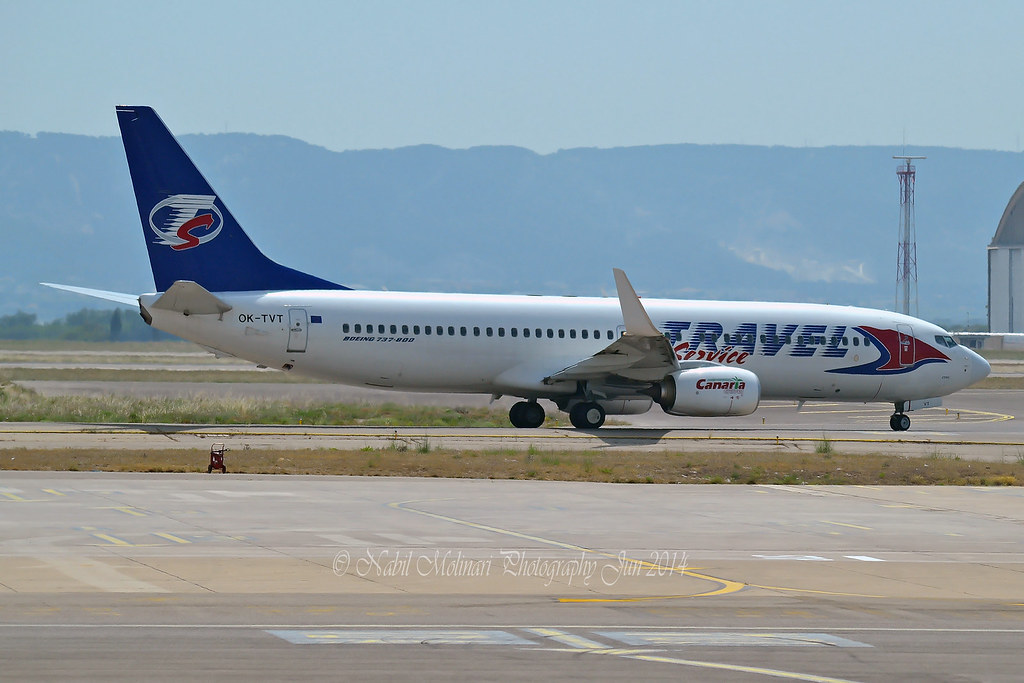 Travel Service Airlines OK-TVT Boeing 737-86N Winglets cn/39394-3899 tfd Smartwings 10 Dec 2018 @ Marseille Provence Airport LFML / MRS 13-06-2014