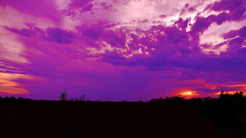 FASCINATION by Joan-Marie E, Fantasy colourisation of the sky over Regina, Saskatchewan, just before the sun dipped below the hor