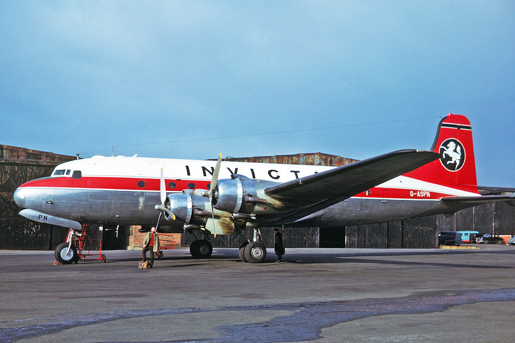 126. G-ASPN 2 Douglas C-54A Invicta Airways (ex British Eagle) LPL 13FEB65