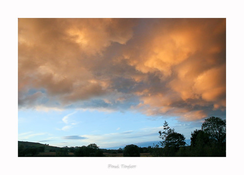 sunset summer orange cloud june landscape highlight westyorkshire meltham