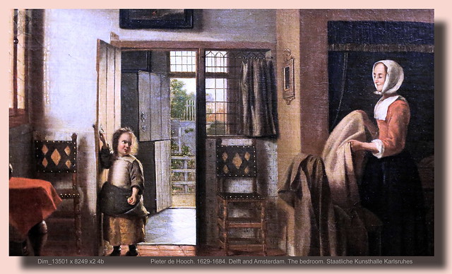 Pieter de Hooch. 1629-1684. Delft and Amsterdam. The bedroom. Staatliche Kunsthalle Karlsruhes