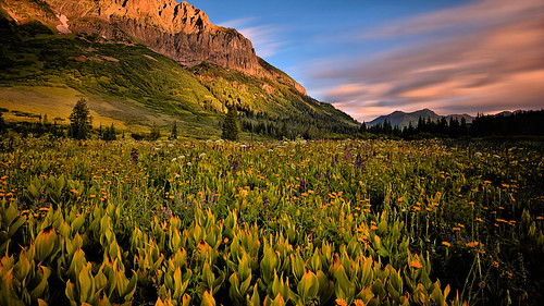longexposure morning summer mountains clouds sunrise landscape nikon colorado gothic wildflowers crestedbutte lupines avalanchelilies singhray gothicmountain gothicvalley photobenedict