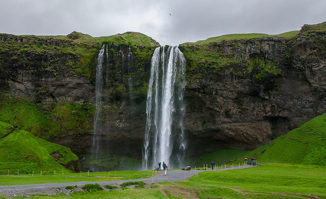 Seljalandsfoss waterfall. Iceland
