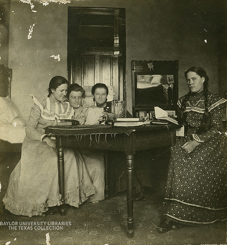 Baylor University Students in dorm room, 1890s (2)