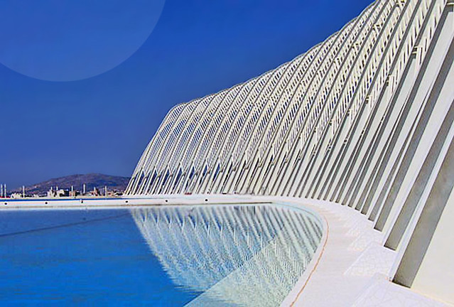Greece, Attica,  OAKA Olympic Complex, The Agora & the pool
