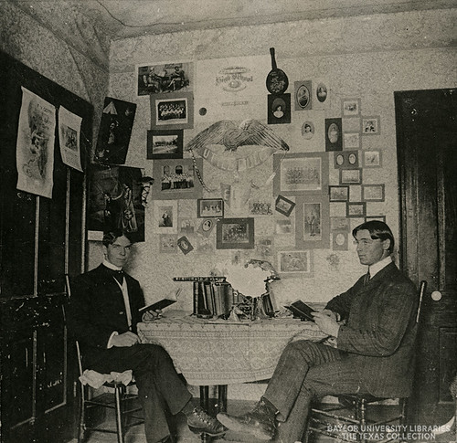 Baylor University Students in dorm room, 1890s (1)