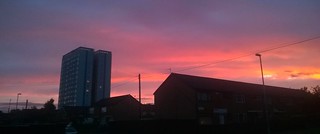 Whinmoor Sunset In Leeds , West Yorkshire , England , UK