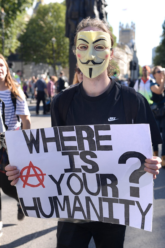 Where is your humanity - Refugees Welcome