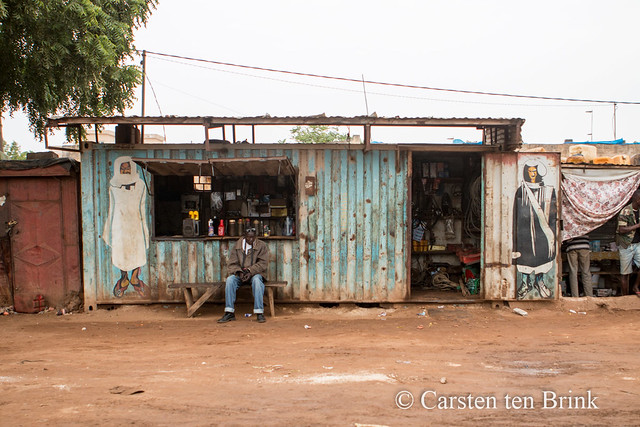 Senegal street scene - with Amadou Bamba