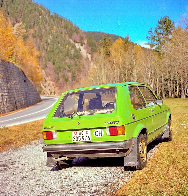 VW Golf GLS 1976 im Wallis Nov.1982 0132