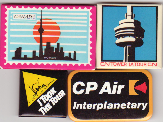CN Tower souvenir buttons