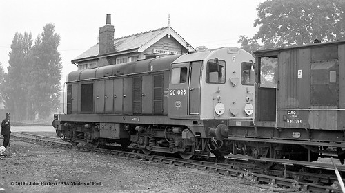 britishrail englishelectric type1 class20 20026 diesel freight 20t goodsbrakevan b953364 goodswagon freightcar cherrytree beverley eastyorkshire train railway locomotive railroad