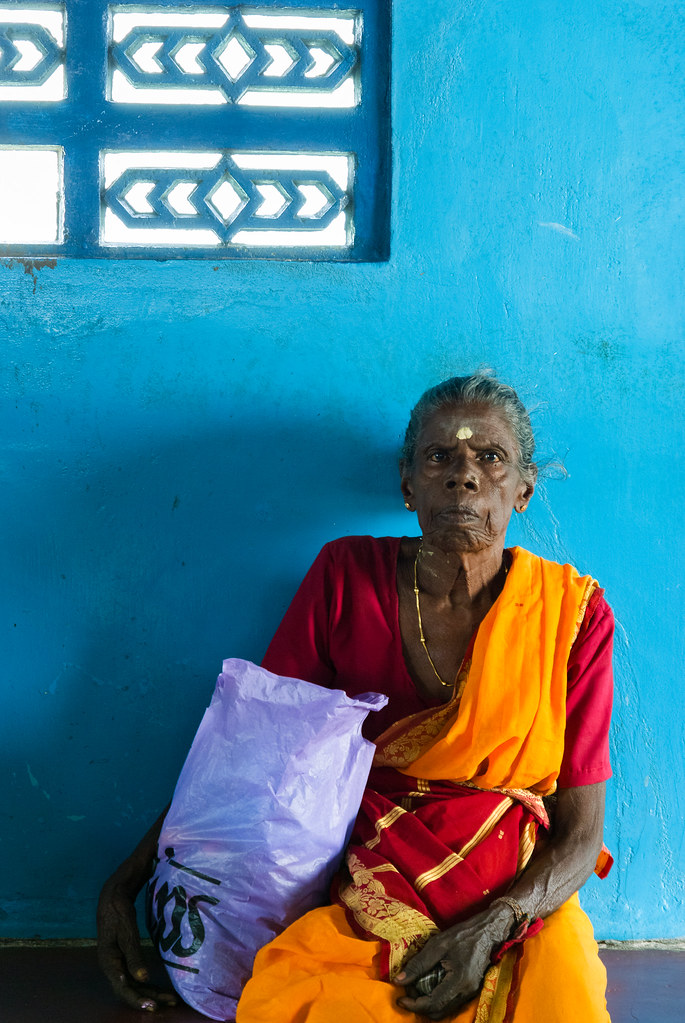 A Tamil Woman Waiting for a Ferry