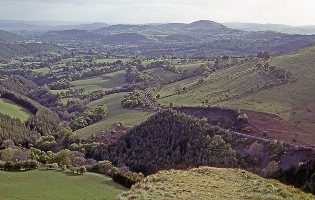 Central Wales Line from Sugar Loaf, Wales. June 1984