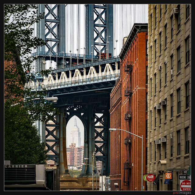 Manhattan Bridge and Empire State