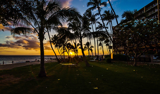 Sunset at Maui beach