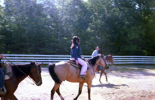 Mom on horseback