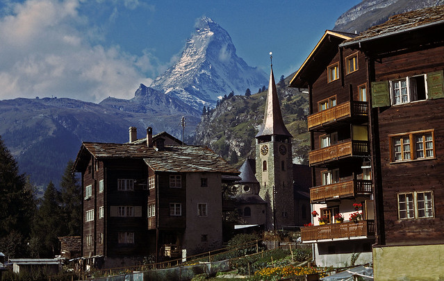 The Matterhorn as seen from Zermatt, Valais Alps, Switzerland