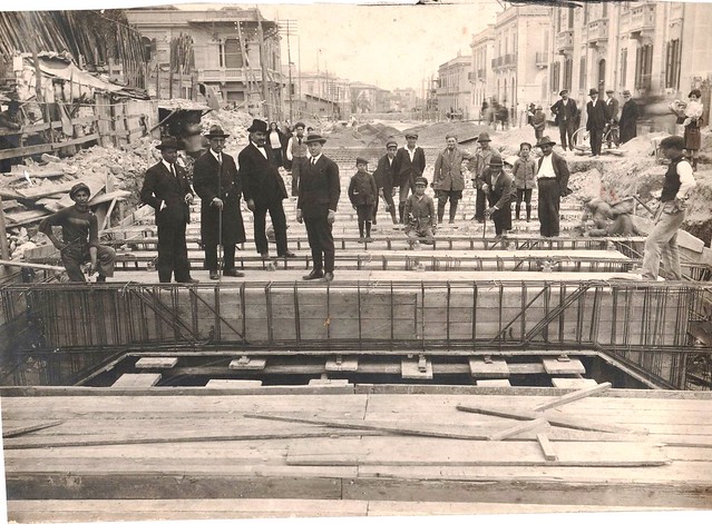 Copertura in cemento armato del Torrente Portalegni negli anni '20