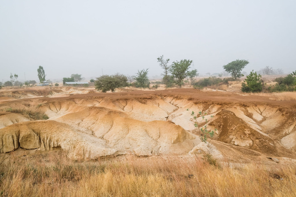 Soil erosion near Paga, Kassena Nankana District - Ghana.