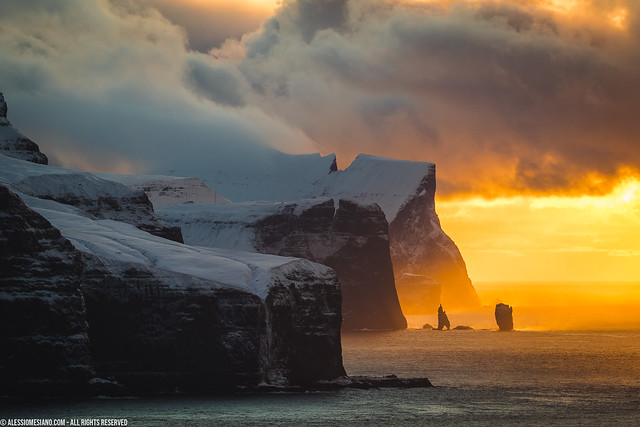 Sunset in the Faroe islands