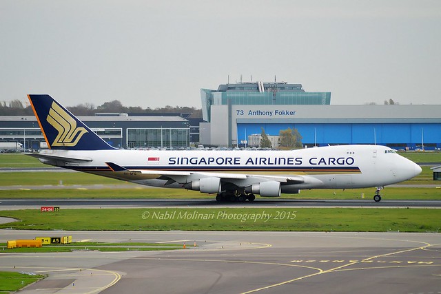 Singapore Airlines Cargo 9V-SFG Boeing 747-412F cn/26558-1173 wfu 10 Oct 2016 std at CGK 22 Nov 2016 - 30 Apr 2017 reg ER-BBJ Aerotranscargo 30 Apr 2017 @ EHAM / AMS 09-11-2015