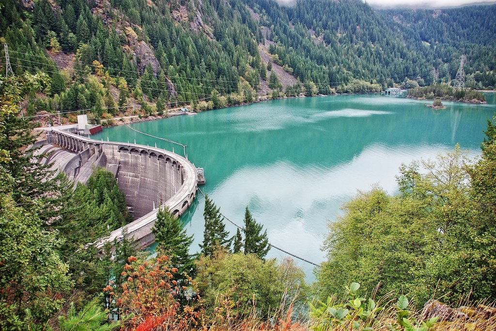 Diablo Dam in the North Cascades National Park, Washington State