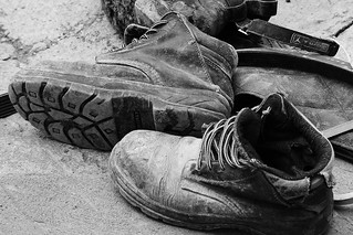 A Walk to Polanco (120) | Boots of the workmen rebuilding th… | Flickr