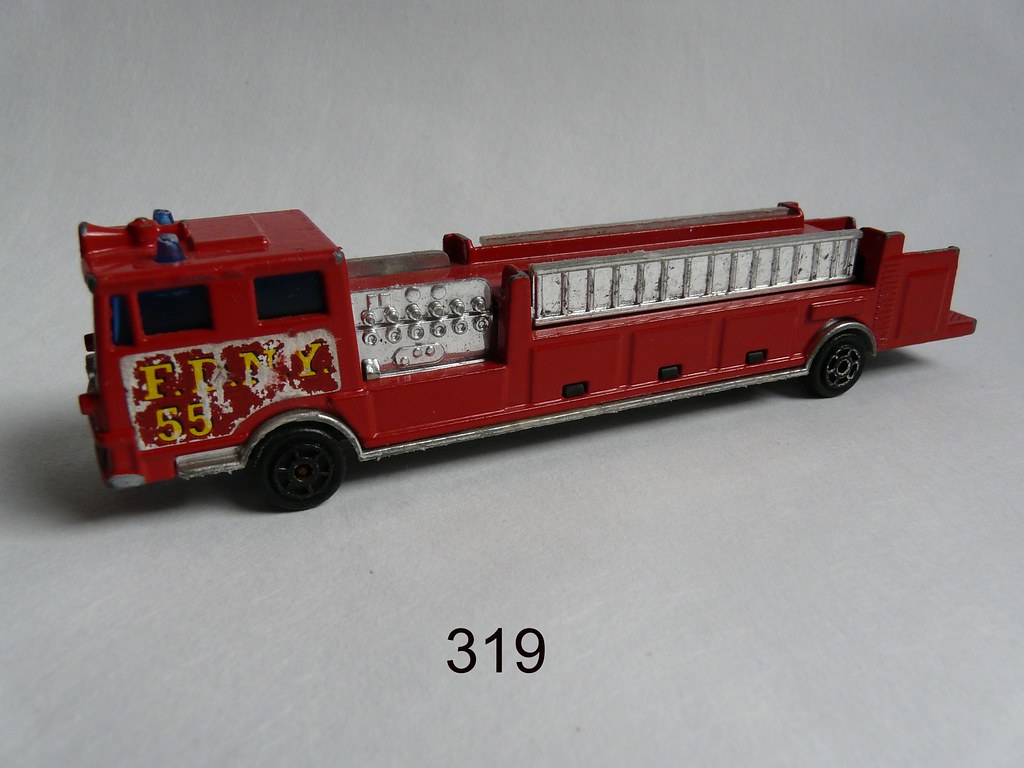 Camion De Pompiers Majorette #319 - Grande échelle - Échelle 1:85 - Années 1990 - Made In France - Occasion