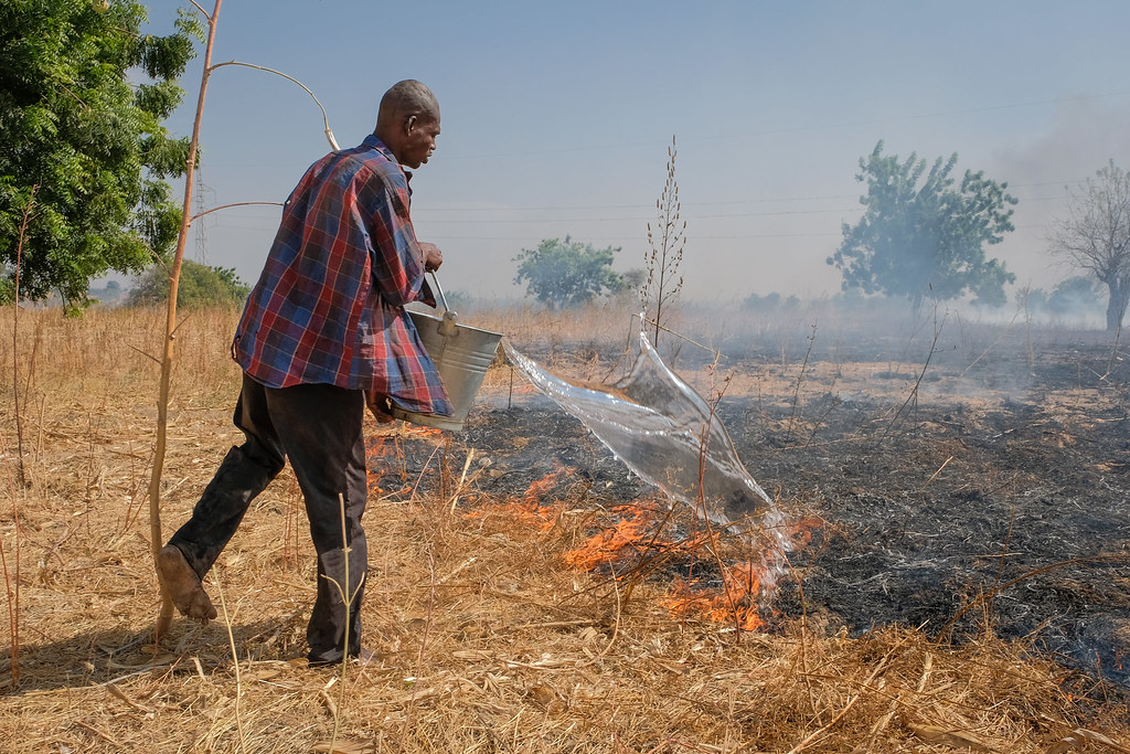 Spontaneous fire in Nakhon, Kassena Nankana District - Ghana.