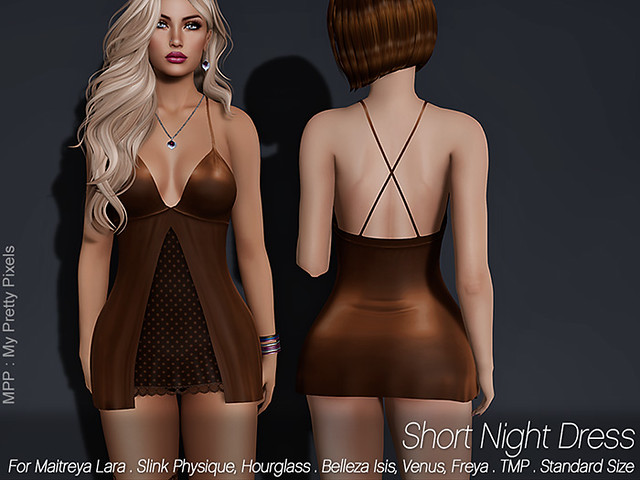 MPP - Short Night Dress - Brown