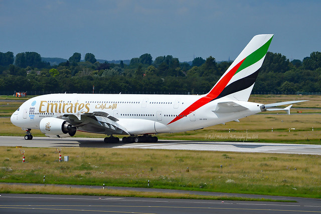 Emirates A6-EEX Airbus A380-861 cn/154 @ EDDL / DUS 26-06-2016