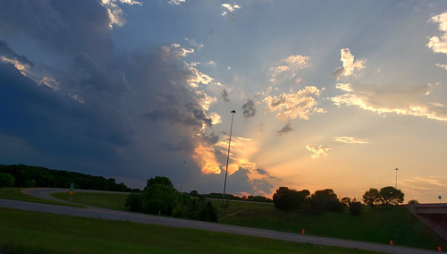 sunsets fracking oklahoma oil landscape clouds sky
