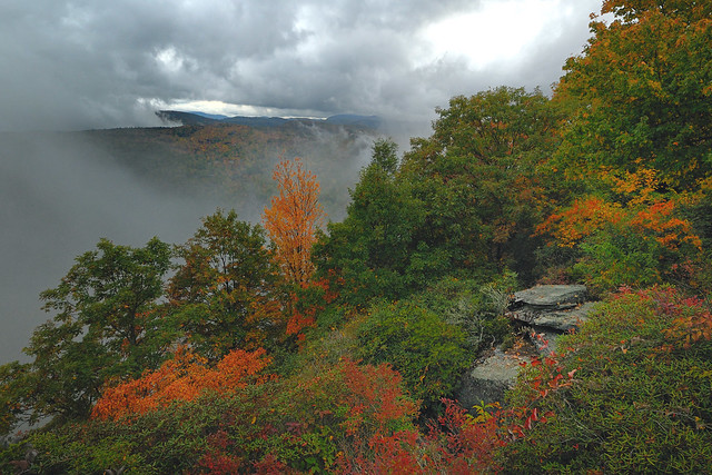 Stormy weather viewed from Whiteside Mtn, NC