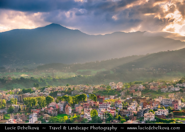 Nepal - Sunset over Kathmandu