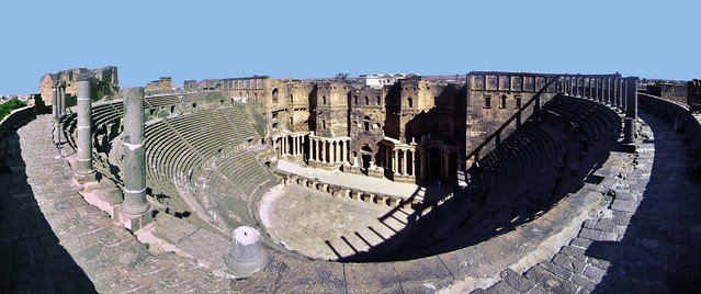 vista panorámica interior Teatro Romano Bosra Siria 02