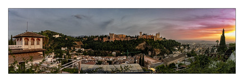 andalousie espagne granada grenade sunset panorama andalousia andalucía andalucia pentax alhambra