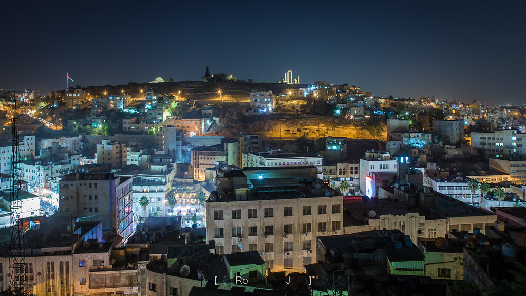Zitadellenhügel bei Nacht, Amman