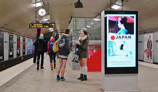 No Pants Subway Ride - Stockholm