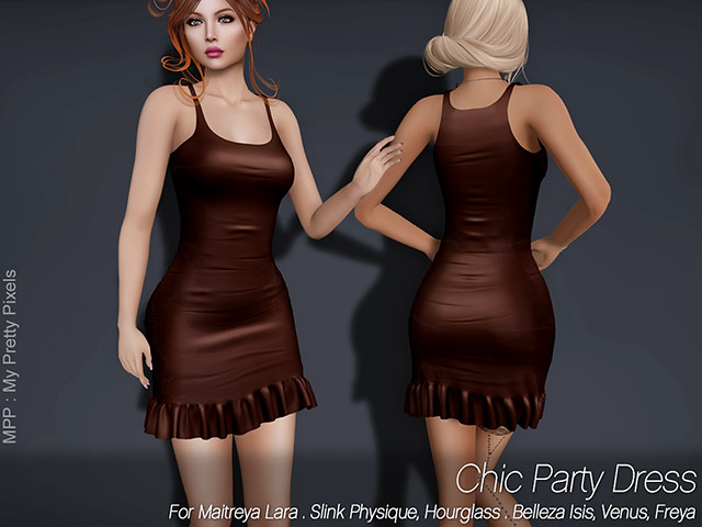 MPP - Chic Party Dress - Brown