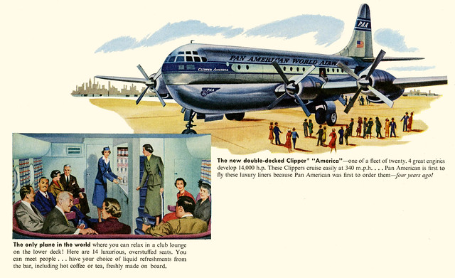 Ad, Aircraft - Pan American Airlines, Clipper American - 1949