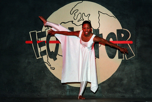 Equator Club Philadelphia Martin Luther King Tribute Second Annual Cultural Extravaganza Fashion Show Presented by Essence E&E Productions Dancer in White Outfit Jan 16 1994 075 | by photographer695