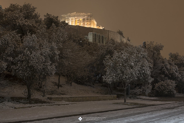 Athens in Snow