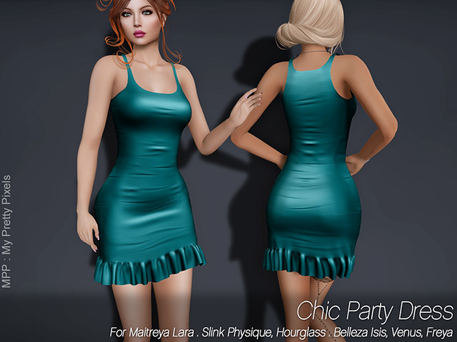 MPP - Chic Party Dress - Cyan
