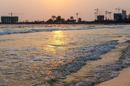 Sokha Beach_1354 by ValKamch, asia bay beach bodiesofwater gulf night sea siam thesun tourism travel water sunset азия вода водоем