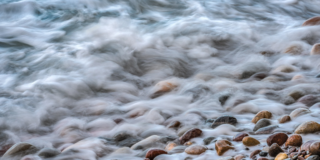 wave motion and pebbles | Clashach Cove | Moray
